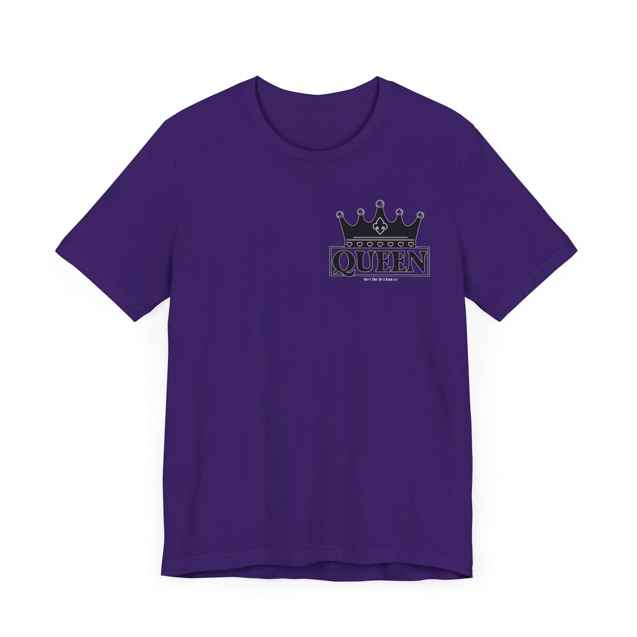 Queen with her King Valentine Casual Soft Unisex Jersey Crew Neck Short Sleeve Tee